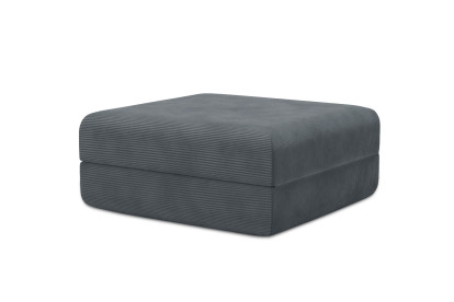 Pouf convertible et modulable - Velours côtelé Gris