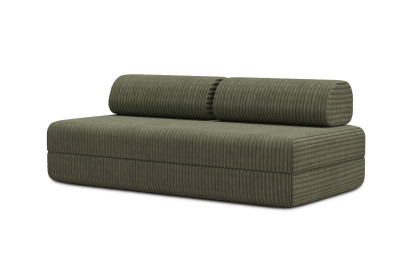 Canapé 3 places convertible et modulable - Velours côtelé XL Vert