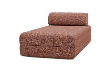 Méridienne convertible et modulable - Tissu tweed Rouge