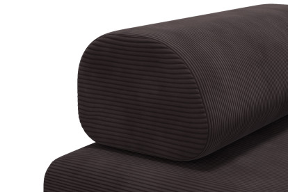 Méridienne convertible et modulable - Velours côtelé Marron