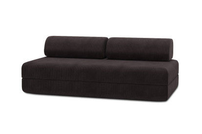Canapé 3 places convertible et modulable - Velours côtelé Marron