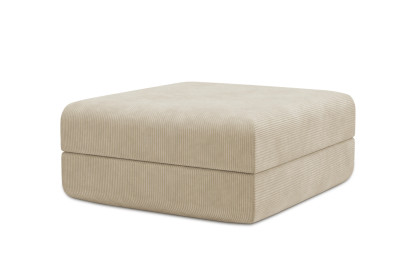 Pouf convertible et modulable - Velours côtelé Beige