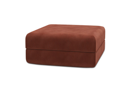Pouf convertible et modulable - Velours côtelé Terracotta