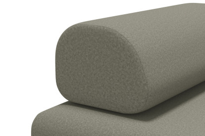 Canapé 2 places convertible et modulable - Tissu lisse Taupe