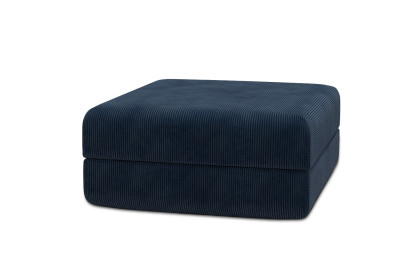 Pouf convertible et modulable - Velours côtelé Bleu