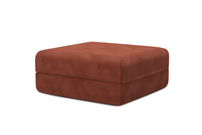 Pouf convertible et modulable - Velours côtelé Terracotta