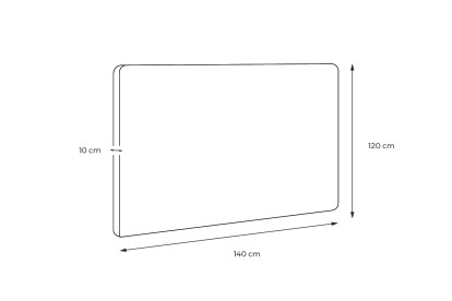 Tête de lit 140 cm Capitonnée - Tissu Toile Natté Jaune