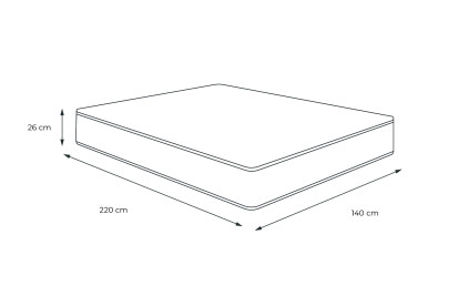 Matelas 140x220 cm Ressorts ensachés et Mémoire de forme - Vital Care