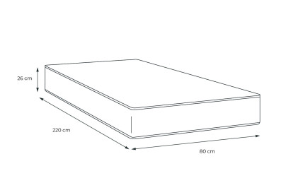 Matelas 80x220 cm Mémoire de forme - Actimemo Confort