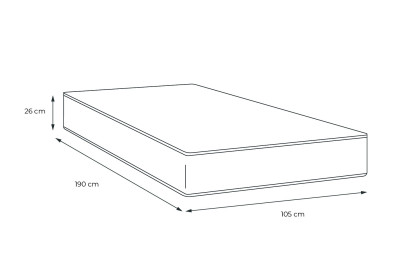 Matelas 105x190 cm Mémoire de forme - Vitalmemo Back