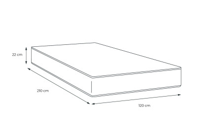 Matelas 120x210 cm Latex et mémoire de forme - Actilatex Sleep