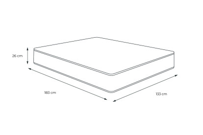 Matelas 133x183 cm Mémoire de forme - Actimemo Confort