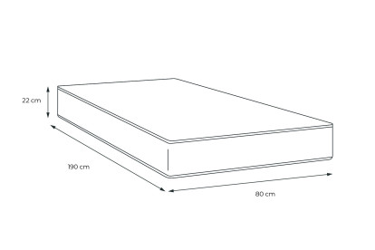 Matelas 80x190 cm Ressorts ensachés et Mémoire de forme - Exclusive