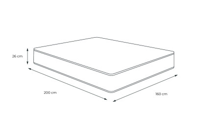 Matelas 160x200 cm Ressorts ensachés et Mémoire de forme - Actiflex Plus