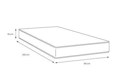 Matelas 90x210 cm Mousse Haute Densité - Soft