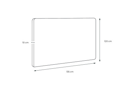 Tête de lit 135 cm Capitonnée - Tissu Velours Gris Anthracite