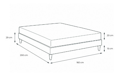 Pack lit complet 160x200 cm - Matelas + Sommier Blanc (en kit) + 2 oreillers + Couette - Actiflex Touch