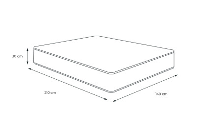 Matelas 140x210 cm Mémoire de forme - Buckingham