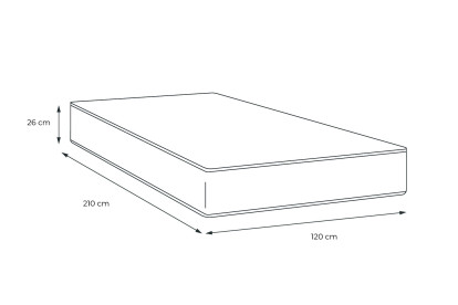Matelas 120x210 cm Mémoire de forme et Micro ressorts ensachés - Ultra