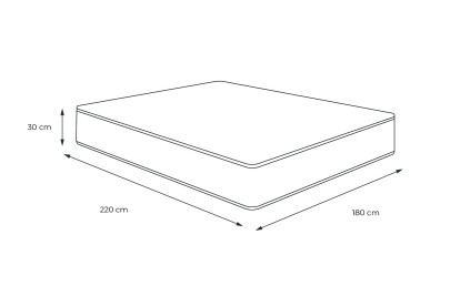 Matelas 180x220 cm Mémoire de forme - Buckingham