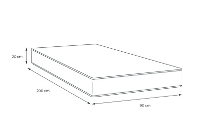 Matelas 90x200 cm Mémoire de forme - Bodyform