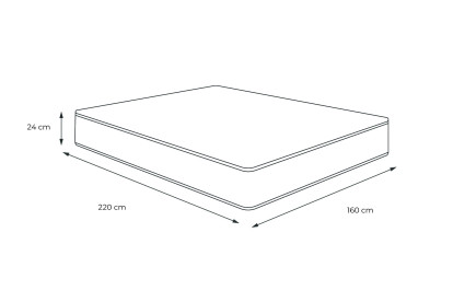 Matelas 160x220 cm Latex et mémoire de forme - Actilatex Relax