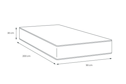 Matelas 90x200 cm Mémoire de forme - Le Cosy