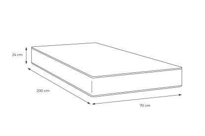 Matelas 70x200 cm Mémoire de forme - Actimemo Relax