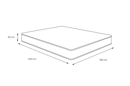 Matelas 160x220 cm Latex et mémoire de forme - Actilatex Touch