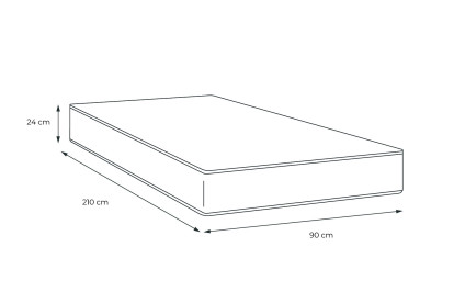 Matelas 90x210 cm Mémoire de forme - Active