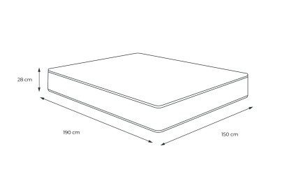 Matelas 150x190 cm Ressorts ensachés et Mémoire de forme - Vitalspring Recover