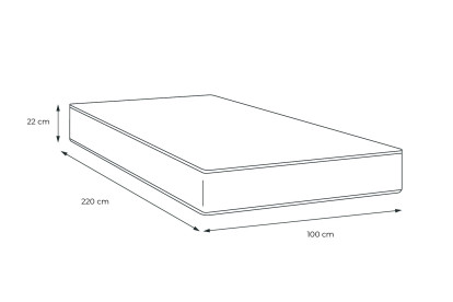 Matelas 100x220 cm Mémoire de forme - Actimemo Dream