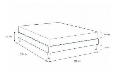Ensemble Matelas Sommier 130x190 cm - Sommier Blanc (en kit) - Actiflex Life