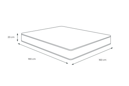 Matelas 160x190 cm Latex et mémoire de forme - Actilatex Pur