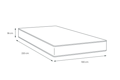 Matelas 100x220 cm Mémoire de forme - Vitalmemo