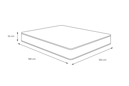 Matelas 150x190 cm Latex et mémoire de forme - Actilatex Relax