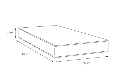 Matelas 100x190 cm Mémoire de forme - Actimemo Life