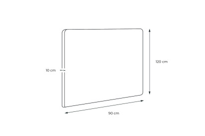 Tête de lit 90 cm Tapissée - Tissu Bouclette Gris