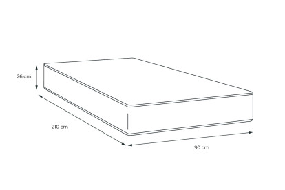 Matelas 90x210 cm Mémoire de forme - Actimemo Plus