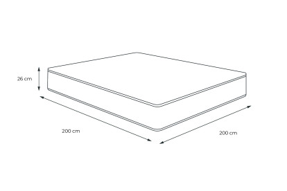 Matelas 200x200 cm Mémoire de forme - Memo Bio