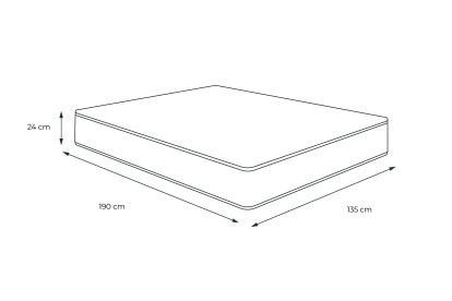 Matelas 135x190 cm Mémoire de forme - Actimemo Relax