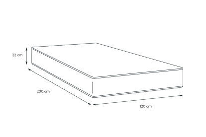 Matelas 120x200 cm Latex et mémoire de forme - Actilatex Dream