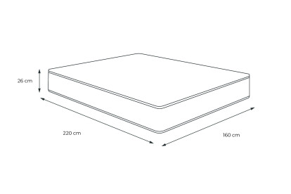 Matelas 160x220 cm Ressorts ensachés et Mémoire de forme - Actiflex Confort
