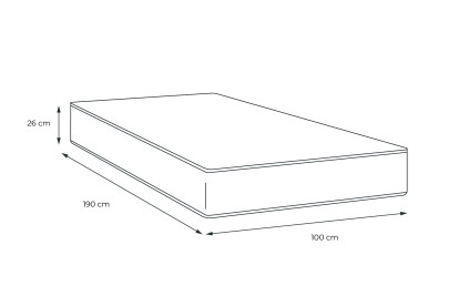 Matelas 100x190 cm Mémoire de forme - Actimemo Confort