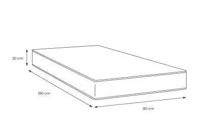 Matelas 80x190 cm Latex et mémoire de forme - Actilatex Night