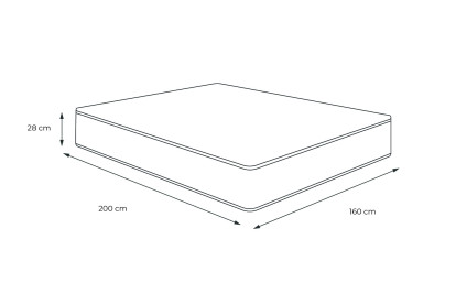 Matelas 160x200 cm Ressorts ensachés et Mémoire de forme - George V