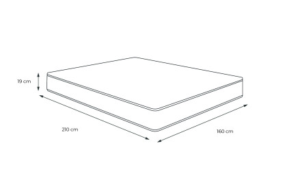 Matelas 160x210 cm Mousse Haute Densité - Soft