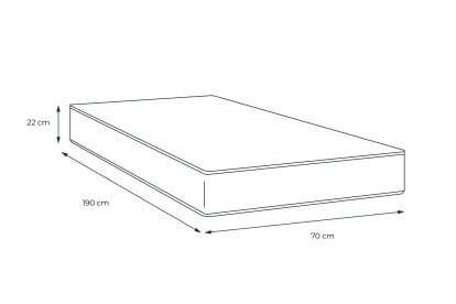 Matelas 70x190 cm Mémoire de forme - Actimemo Dream
