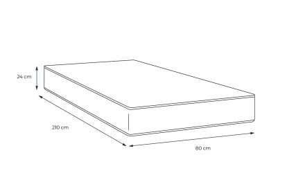 Matelas 80x210 cm Mémoire de forme - Active