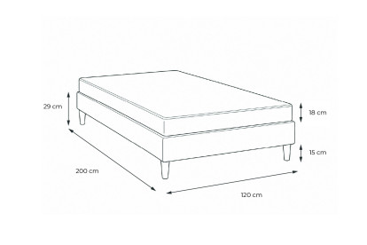 Ensemble Matelas Sommier 120x200 cm - Sommier Blanc (en kit) - Vital Relax